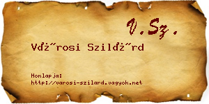 Városi Szilárd névjegykártya