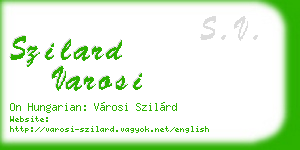 szilard varosi business card